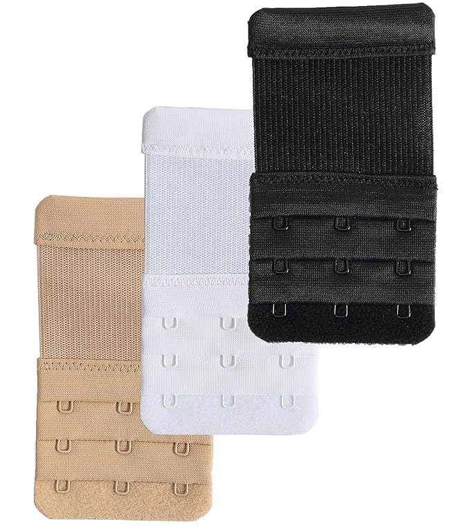 qoxolyz Bra Extender 3 Hook Soft Stretchy Bra Strap Extension, Pack of 3-picture-23