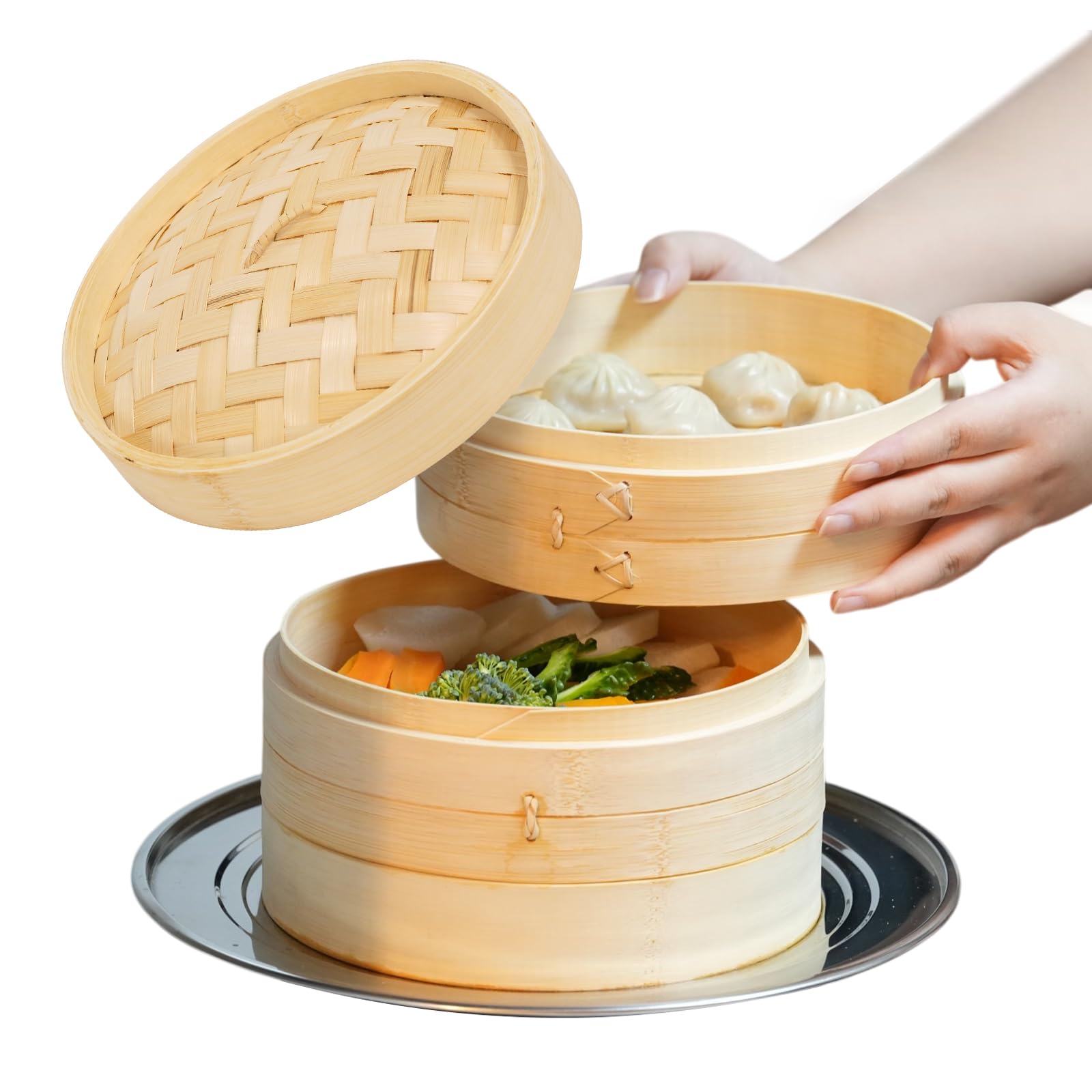 ②22cm 2段 12セット＋フタ せいろ 蒸し器 小籠包 餃子 温野菜 ②22cm