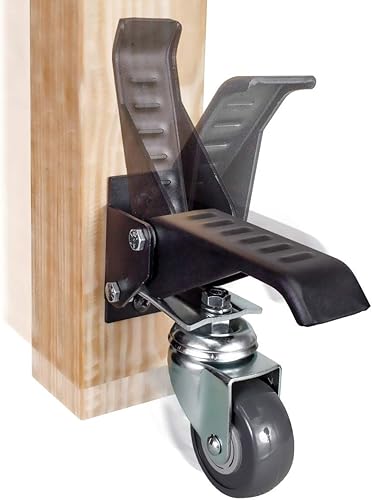 Miniatura 6 de POWERTEC Kit de ruedas para banco de trabajo 17001 opciones de montaje múltiple con ruedas de poliuretano y capacidad de peso total de 400 libras