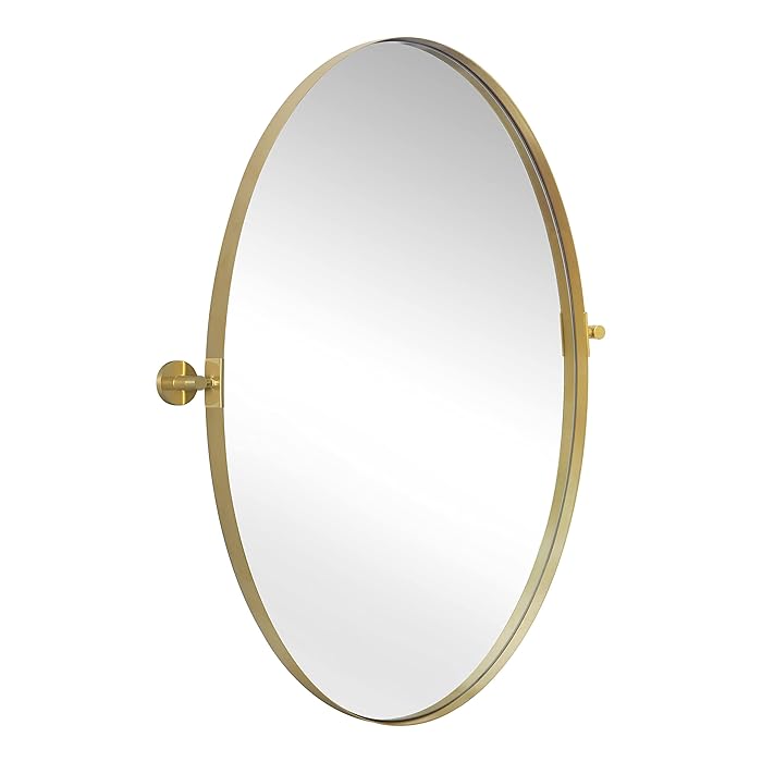 Buy HMANGE Oval Wall Mirror for Bathroom 24 x 36 Inch Pivot Wall