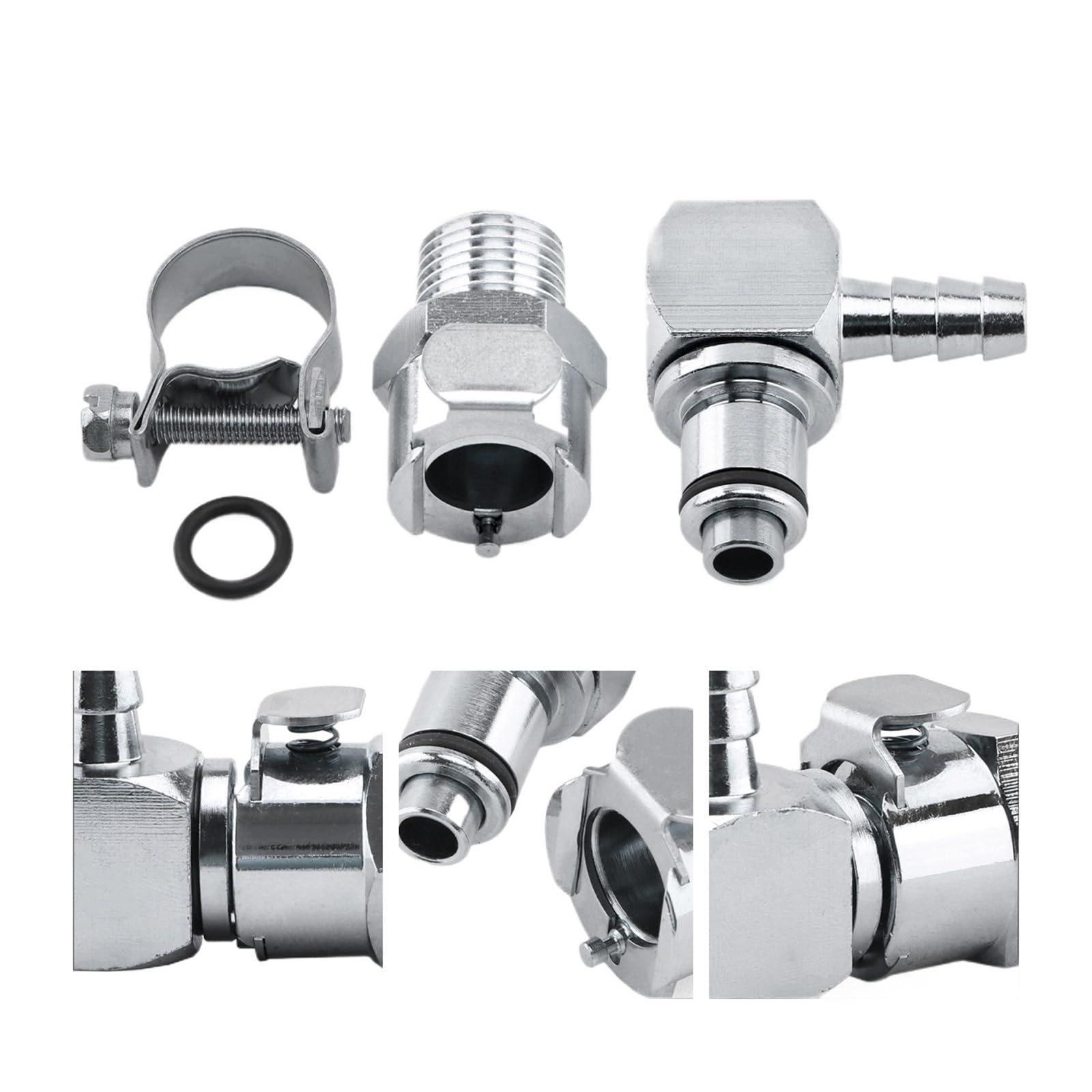 Schnellkupplungs-Set für Leitungsschlauch, kompatibel mit BMW S1000RR/R/XR R1200GSW/GSW ADV/RTW/RW/RSW, schwarzes Set A