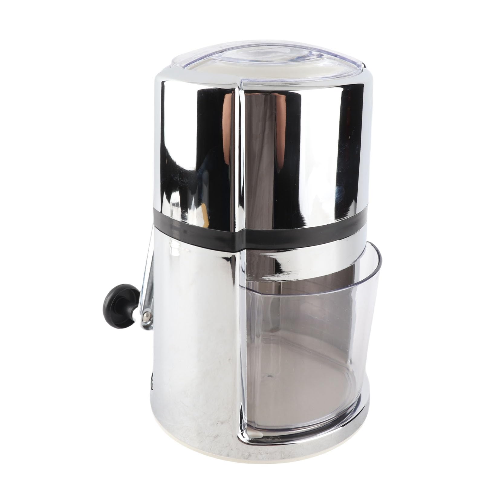 Trituradora de hielo Trituradora de hielo portátil de acero inoxidable Manivela Picadora de hielo manual con caja de hielo y cuchara para cócteles de batido Mojito