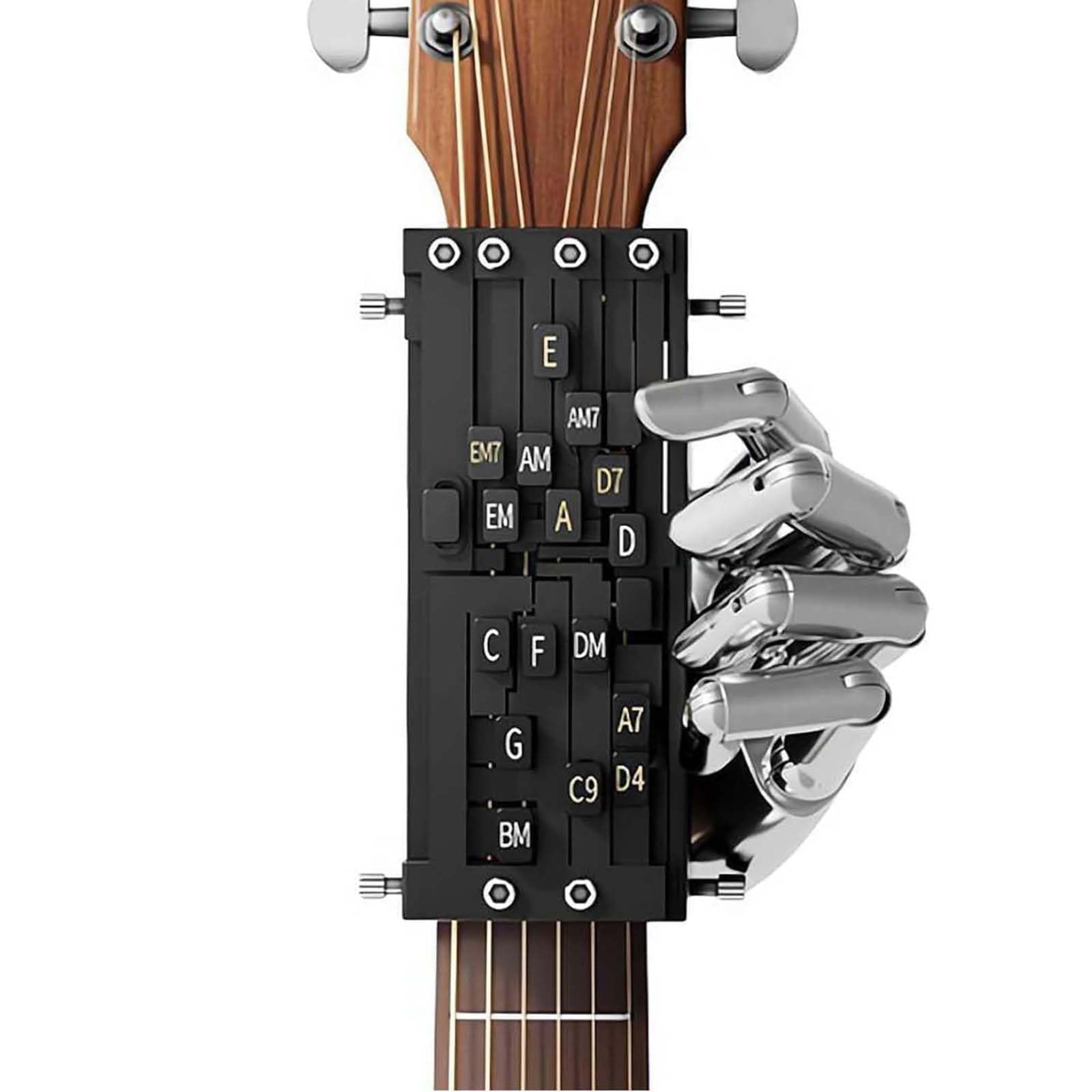 HASTHIP® Chord Buddy Clip-on Guitar Chord Presser Guitar Helper for Beginners,Able to Work with Capo,Learning Tools Assistant.