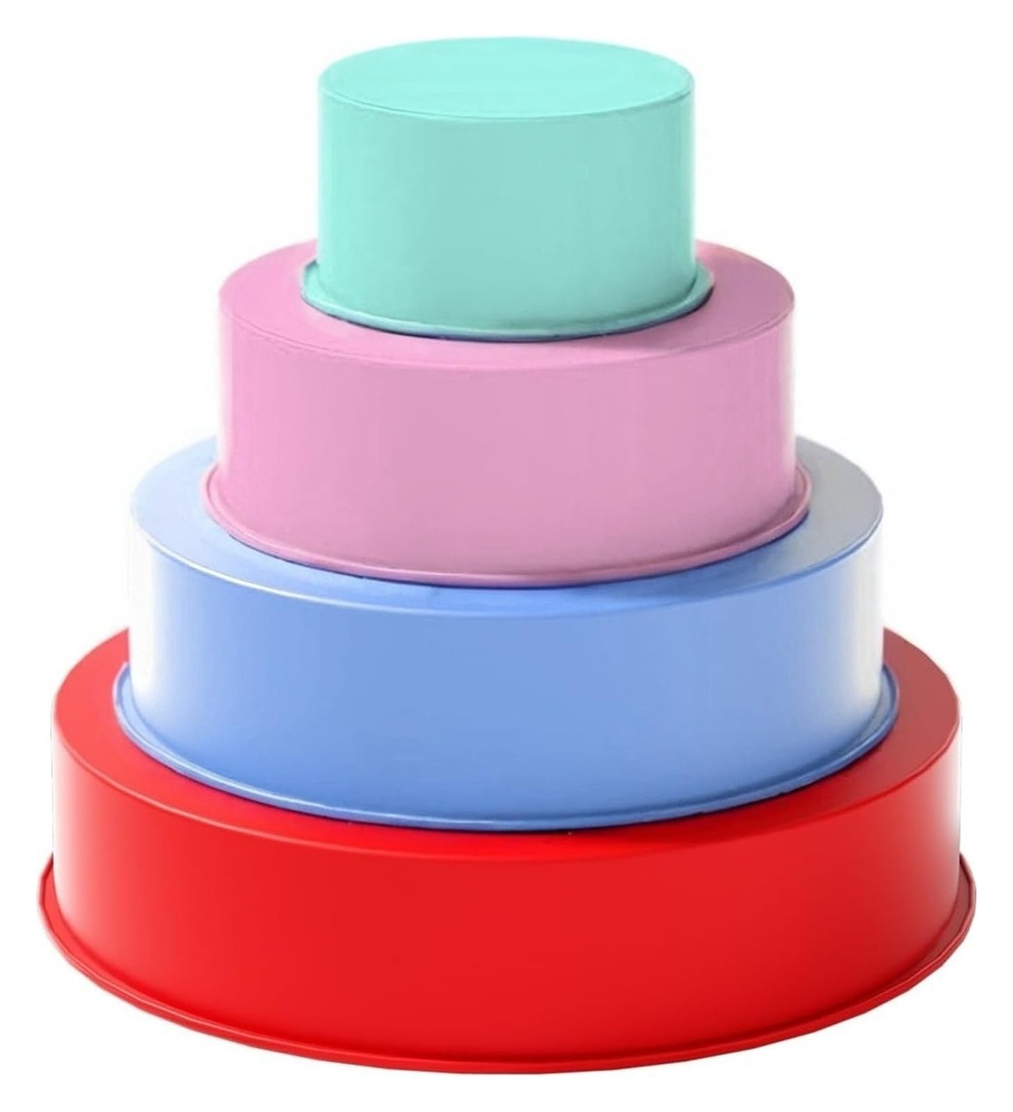 Molde redondo de silicona for hornear pasteles, bandeja for hornear for Mousse, pasta de azúcar, postre, gelatina, molde cilíndrico antiadherente reutilizable, 4/6/8/10 pulgadas(10inch Red)