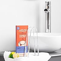 Vista 5 de Arsh - Raspador de lengua para adultos, limpiador de lengua de acero inoxidable para cuidado bucal e higiene, limpiador de lengua para hombres