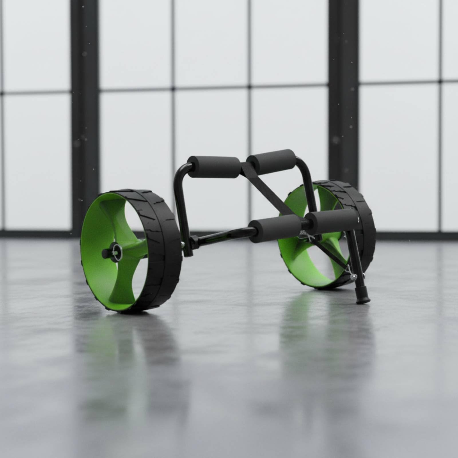 predolo Carro de Kayak Plegable Carrito Remolque Transporte Soporte con Ruedas Anchas Marco de Aluminio Plegable Compacto y Resistente Adecuado para Movimiento Desde Coche hasta
