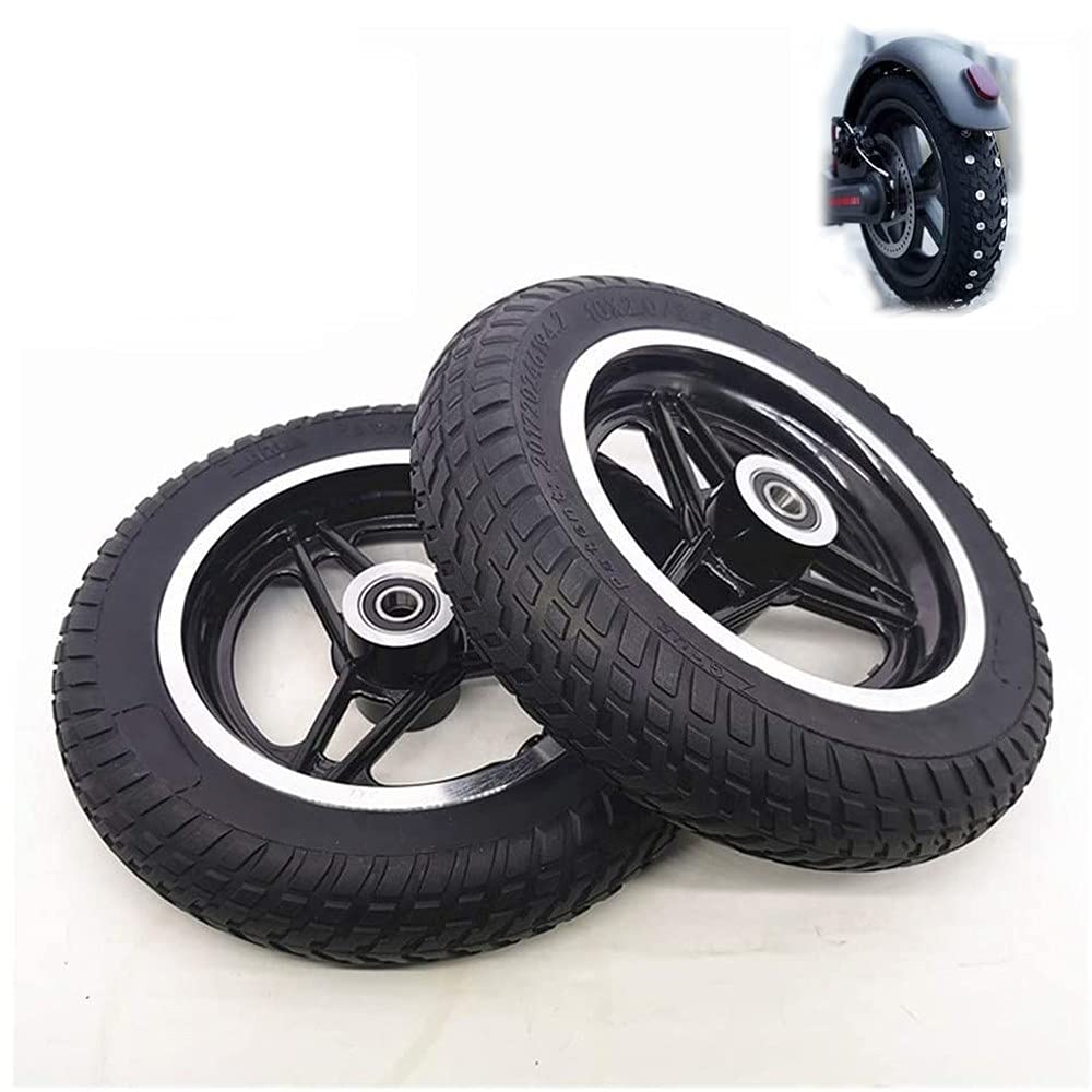 Neumático de Goma Antideslizante 10X2.0 Antidesgaste No Neumático de Rueda Sólida para Scooter Eléctrico de 10 Pulgadas 54-152, Paquete de 2