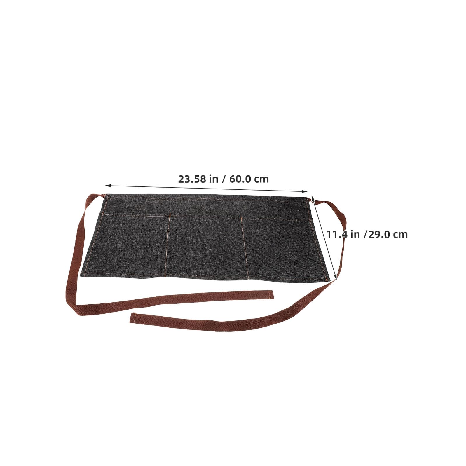 2piezas Delantal de Mezclilla de Cintura Delantales Cortos con Bolsillos para Personal de Restaurante Cocinas Manualidades y Barbacoas Ajustable y Lavable