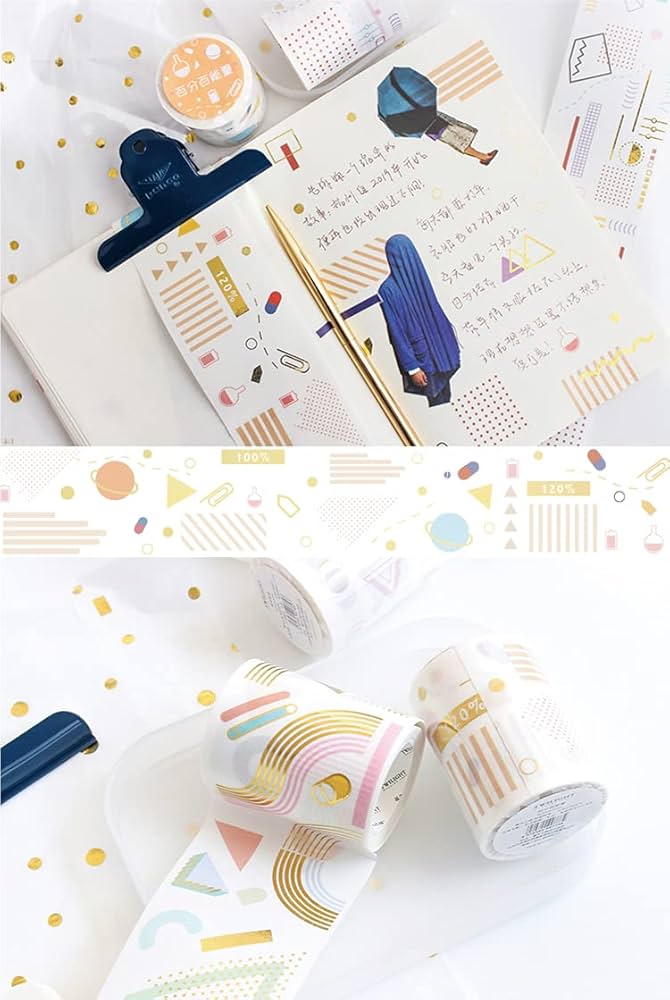 マスキングテープ・幾何形金箔押しテープセット 柄違い 2個セット Amazon.co.jp: マスキングテープ・幾何形金箔押しテープセット