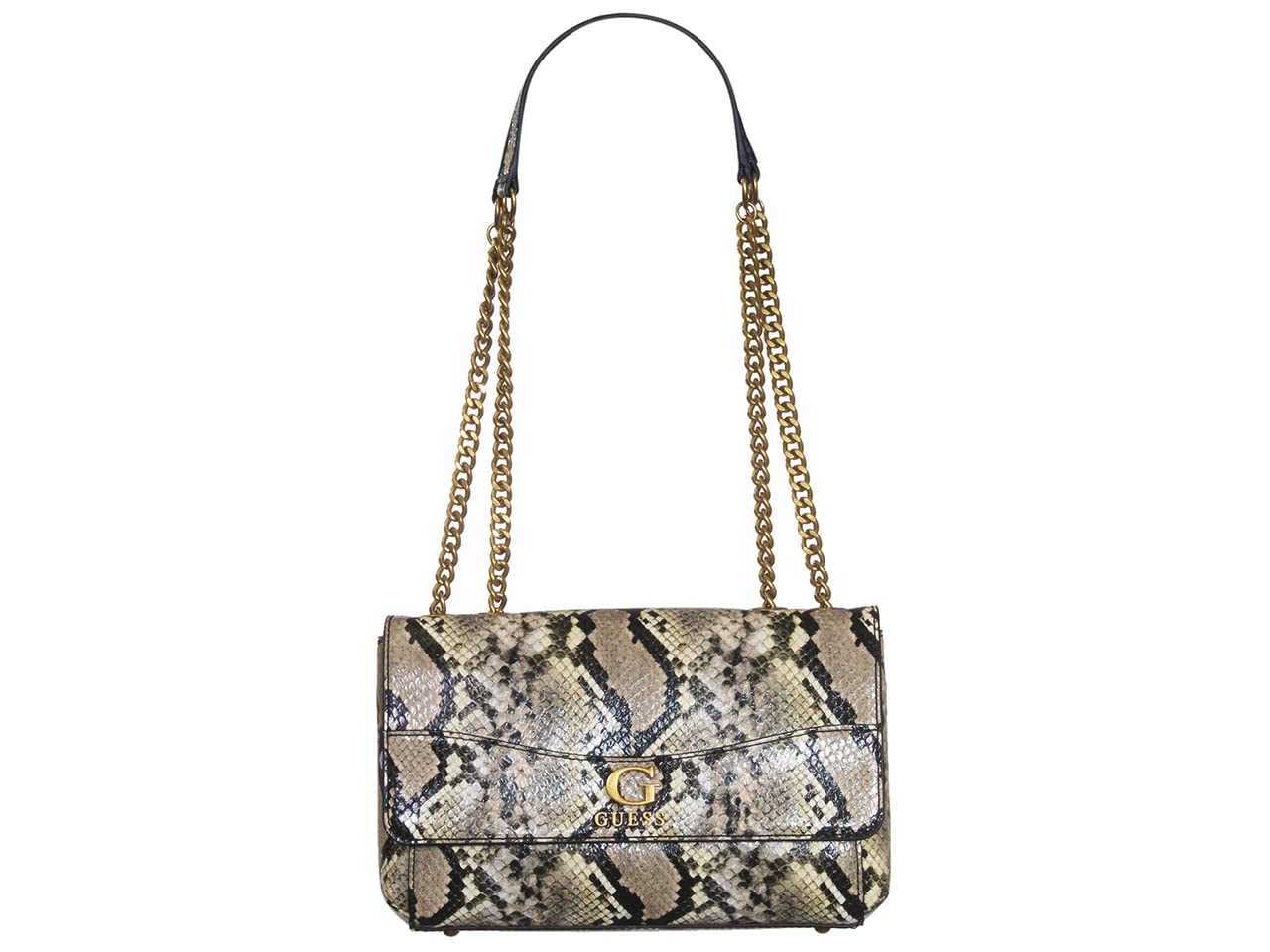 GUESS Nell Convertible Crossbody Flap, Natural Python