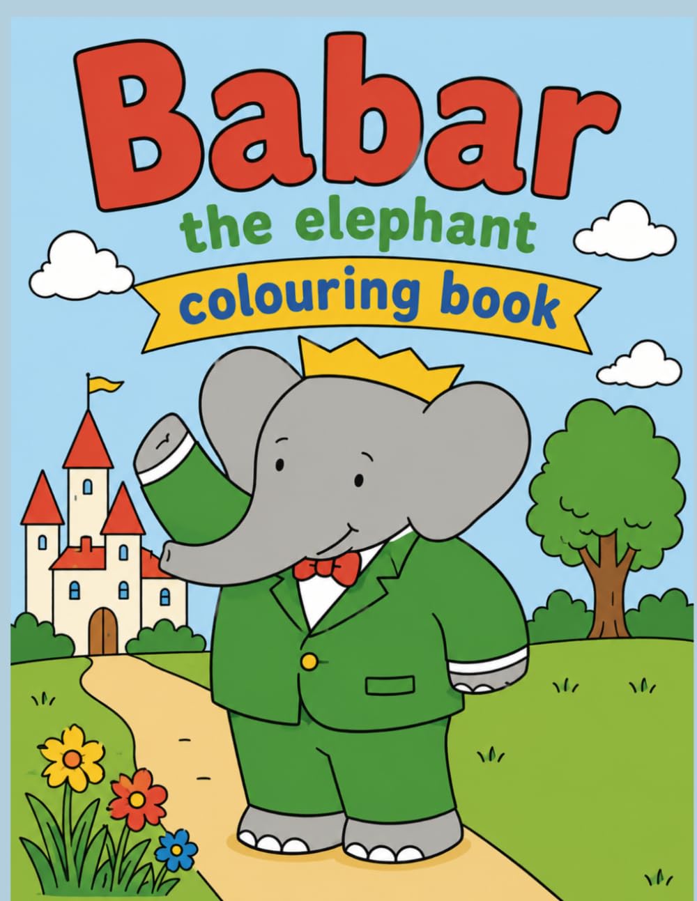 Babar the elephant colouring book