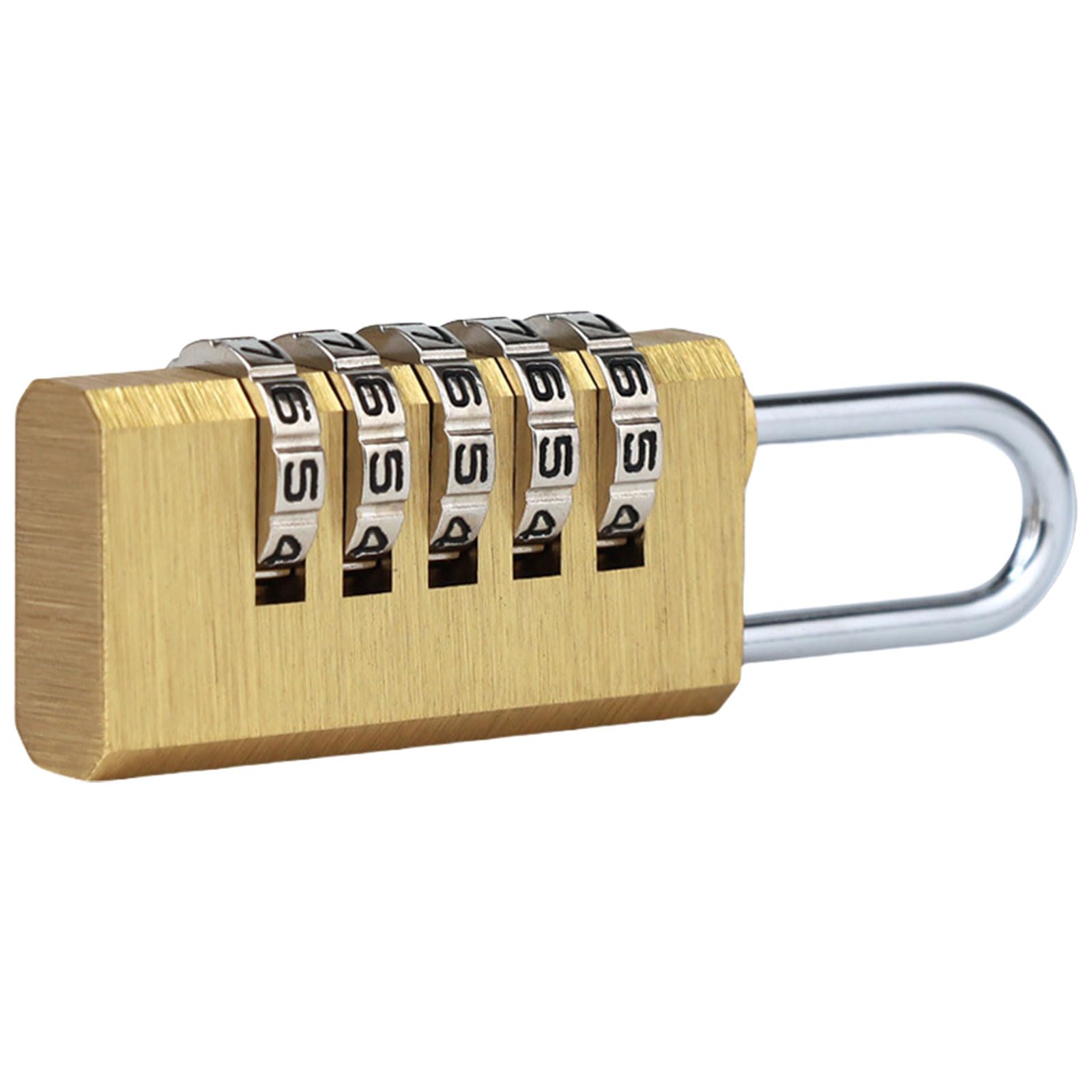 Portable Sturdy Brass Combination Padlock Dials User Friendly Security Devices with High Security Steel Shackles Resettable