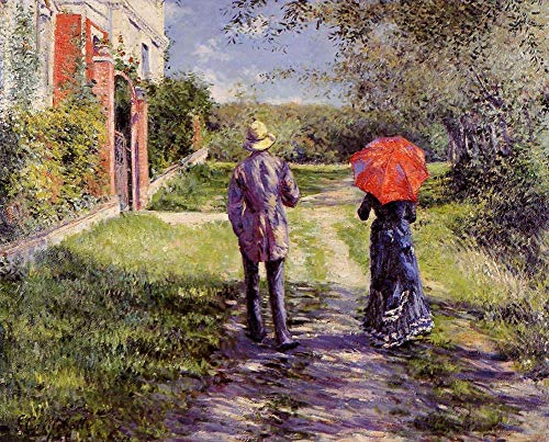 Toile Gustave Caillebotte Rising Road pour ressentir la poésie de l'art