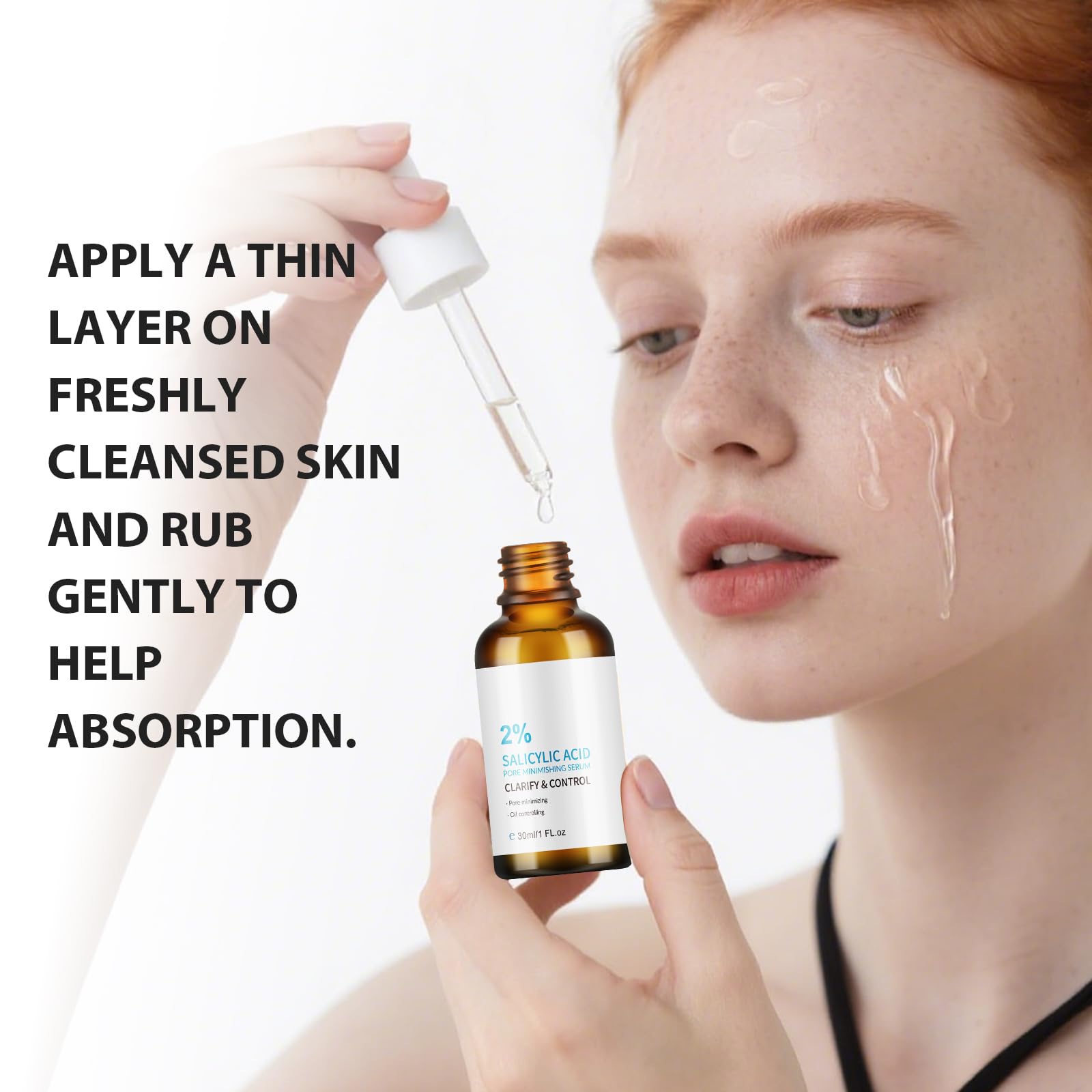 AOPEIBOTO Salicylic Acid Serum 2%, Acne Treatment for Face Gentle Exfoliating Serum for Acne Pore Minimizing, Oil Controlling - Image 4