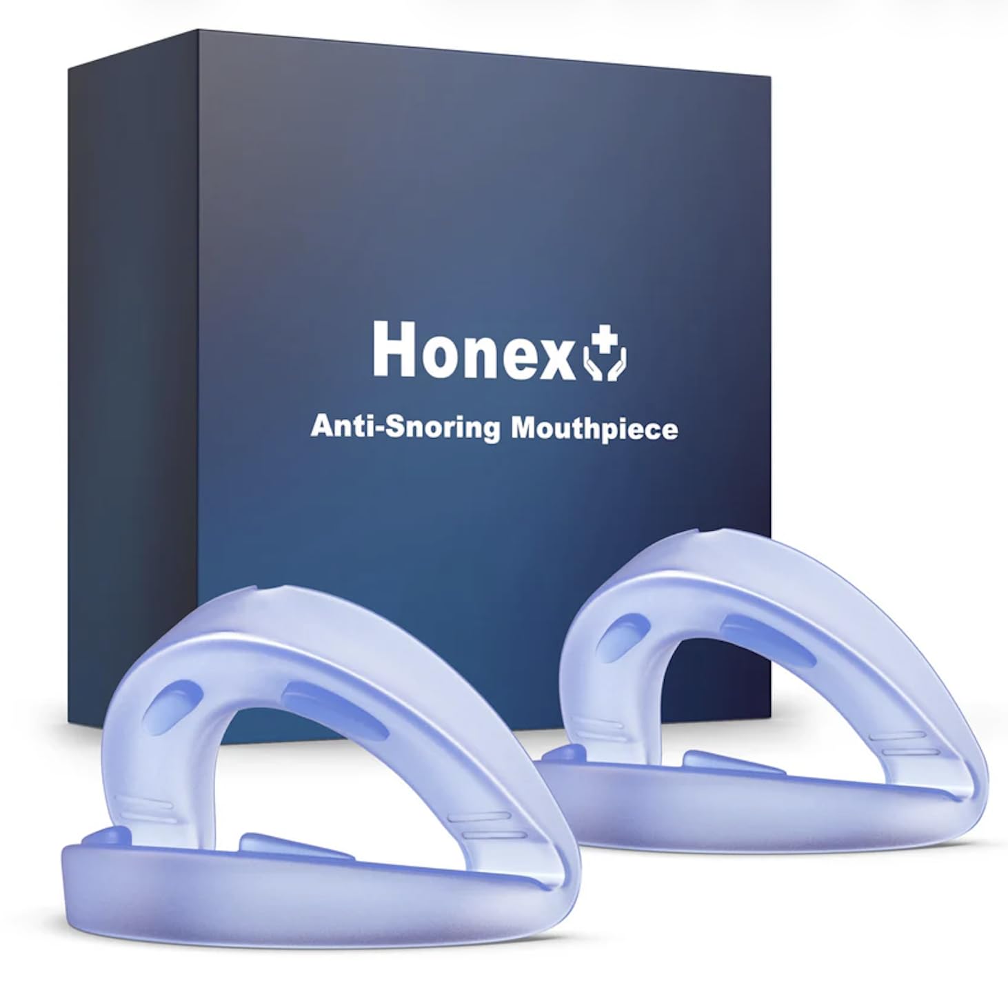 Honex- 2 Pack Anti Snoring Mouthpiece – Ready to Use Night Guard, No Boiling or Molding, Comfortable Fit That Stays in Place, Easy Breathing Design, Sleep Better From Night One