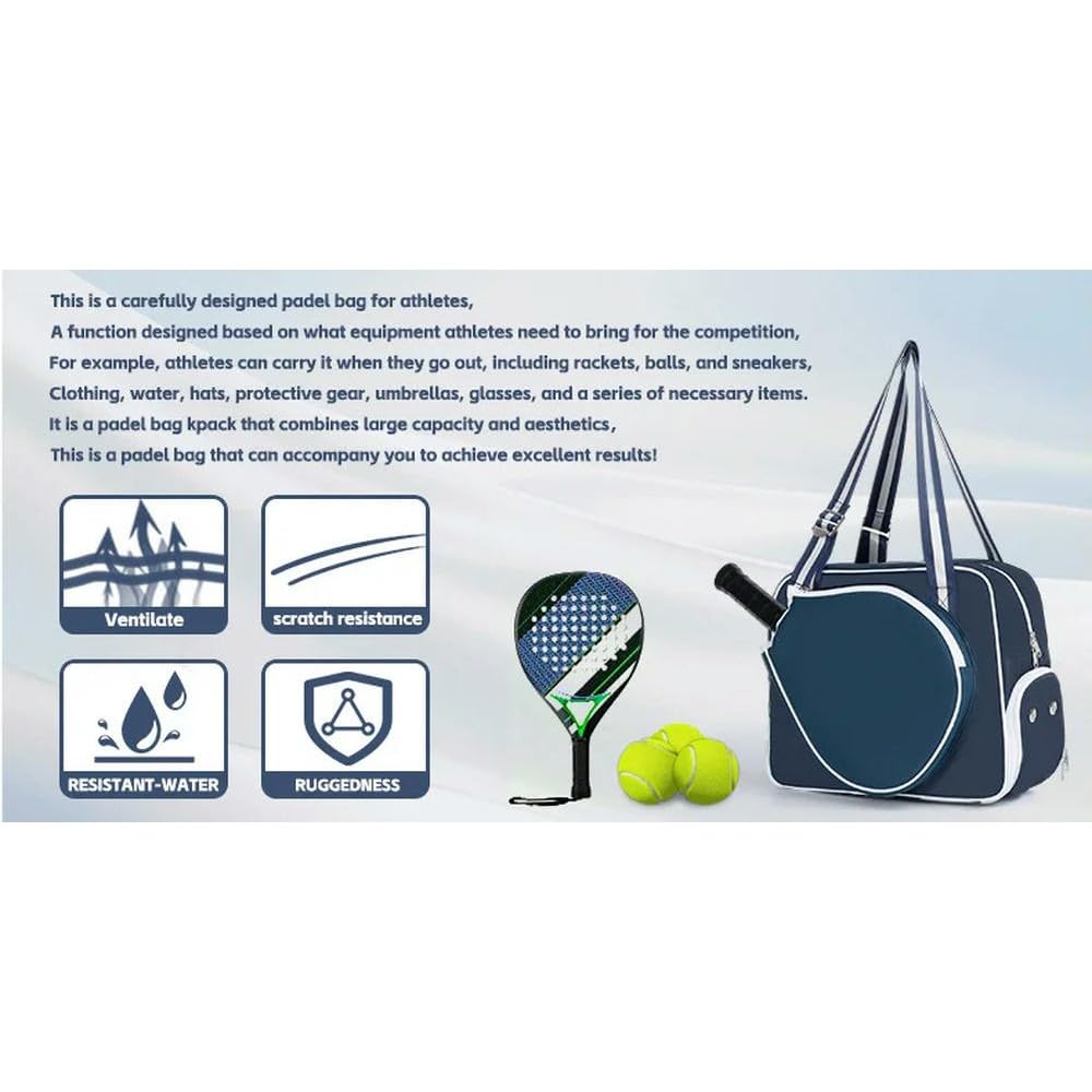 JCVBN - Borsa da donna impermeabile, confezione da 2, per pickleball, racchetta, racchetta, da spiaggia, tennis, racchetta da paddle