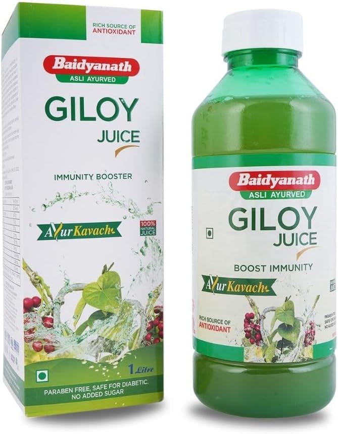 Baidyanath Asli Ayurved Jhansi | Giloy Juice1 Ltr |Natural Immunity Booster |Pure, Natural and 100% Ayurvedic Juice|| Safe for Diabetic| No Added Sugar|Giloy Juice