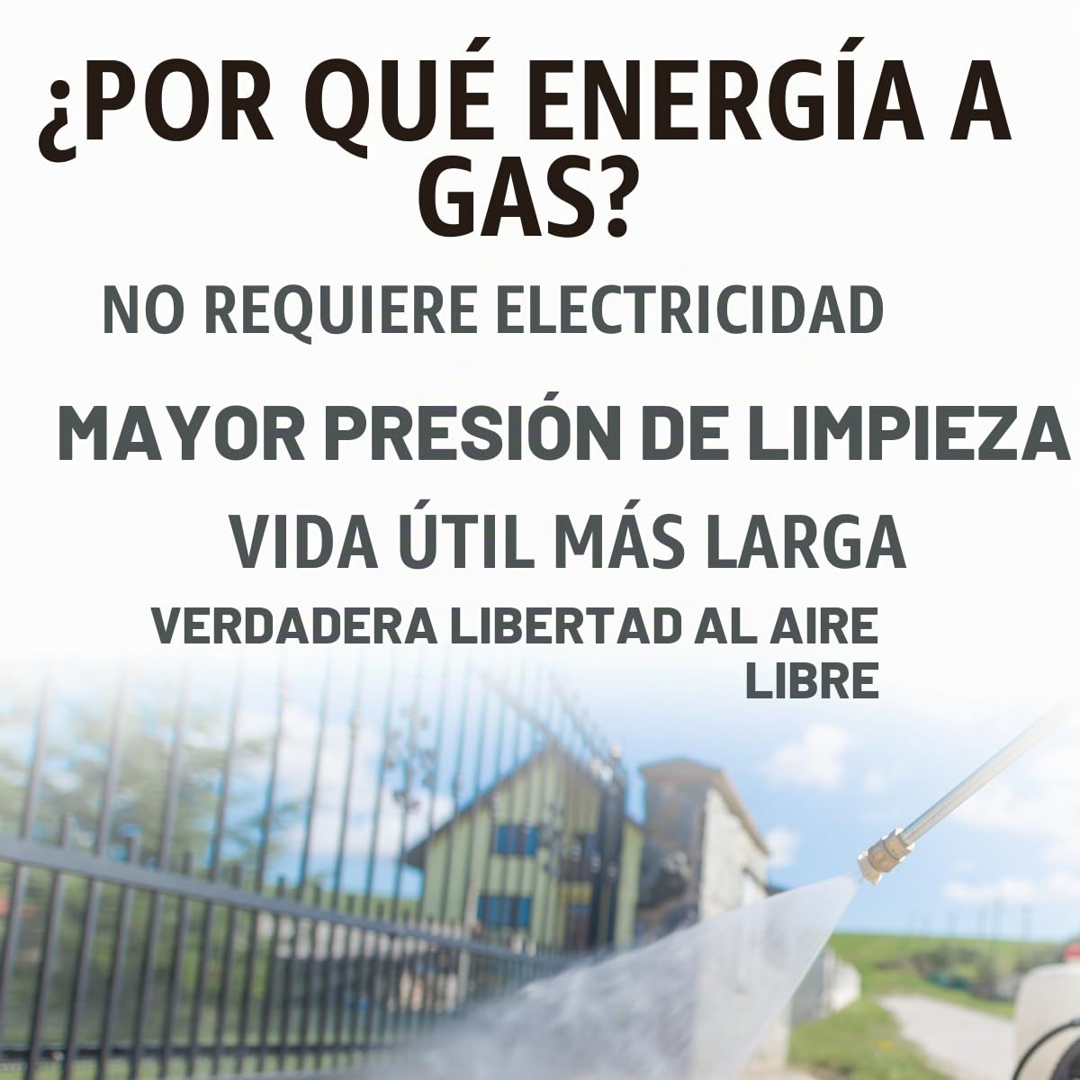 Hidrolimpiadora Gasolina 3100 PSI (213 Bar), Motor Ducar 196cc 4.3HP, Hidrolimpiadora de Alta Presión Portátil para Coches, Patio y Jardín, W3100VA WASPPER