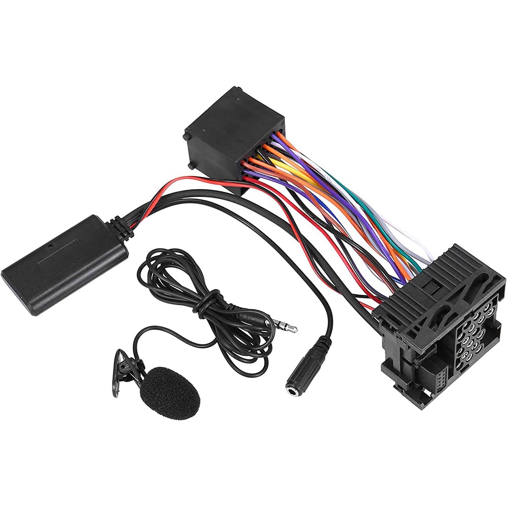 Riloer Bluetooth Audio AUX Adapter with Microphone 5.0 Bluetooth fit for BMVV 3 Series E46 320i, 320ci, 320cic, 323i, 325i, 328i, 330i & M3 (Coupe, Sedan, Convertible) 2002-2006