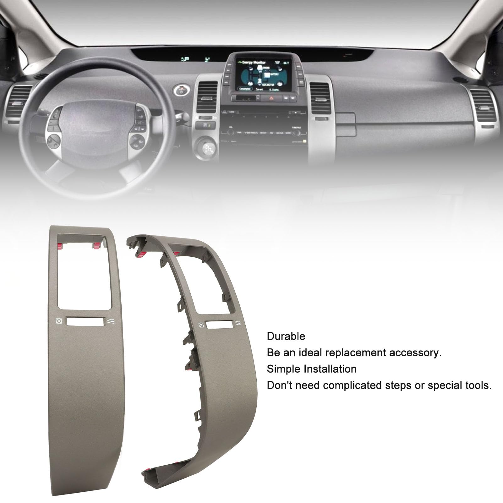 Shtuomoland 4 Pcs A/C Dash Air Vent Trim Panel Center Console Air Outlet Frame Cover - View #4