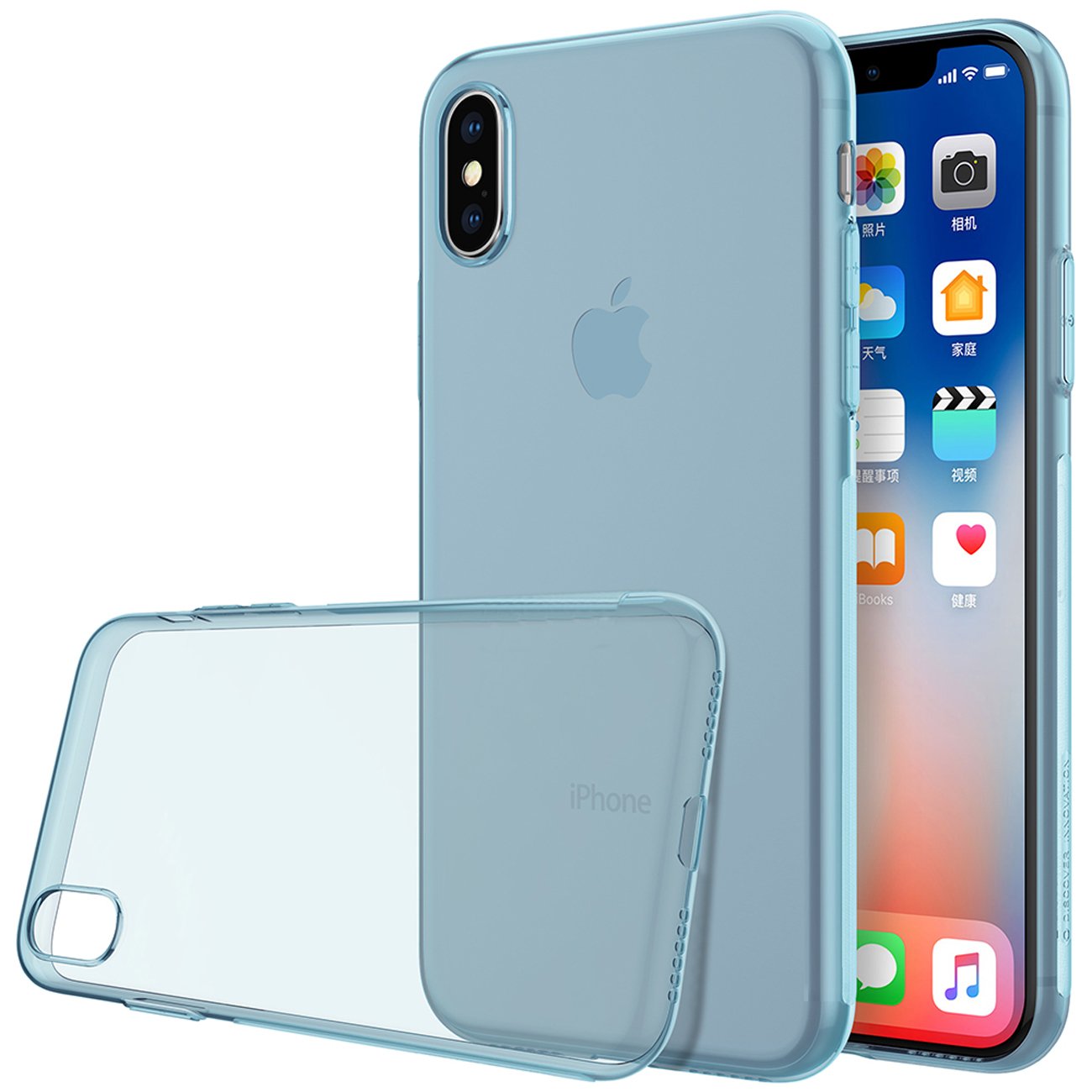 WiTa-Store Mobile Phone Case for Apple iPhone X/iPhone Xs/iPhone 10 with 5.8 inch Smartphone Protective Cover Transparent