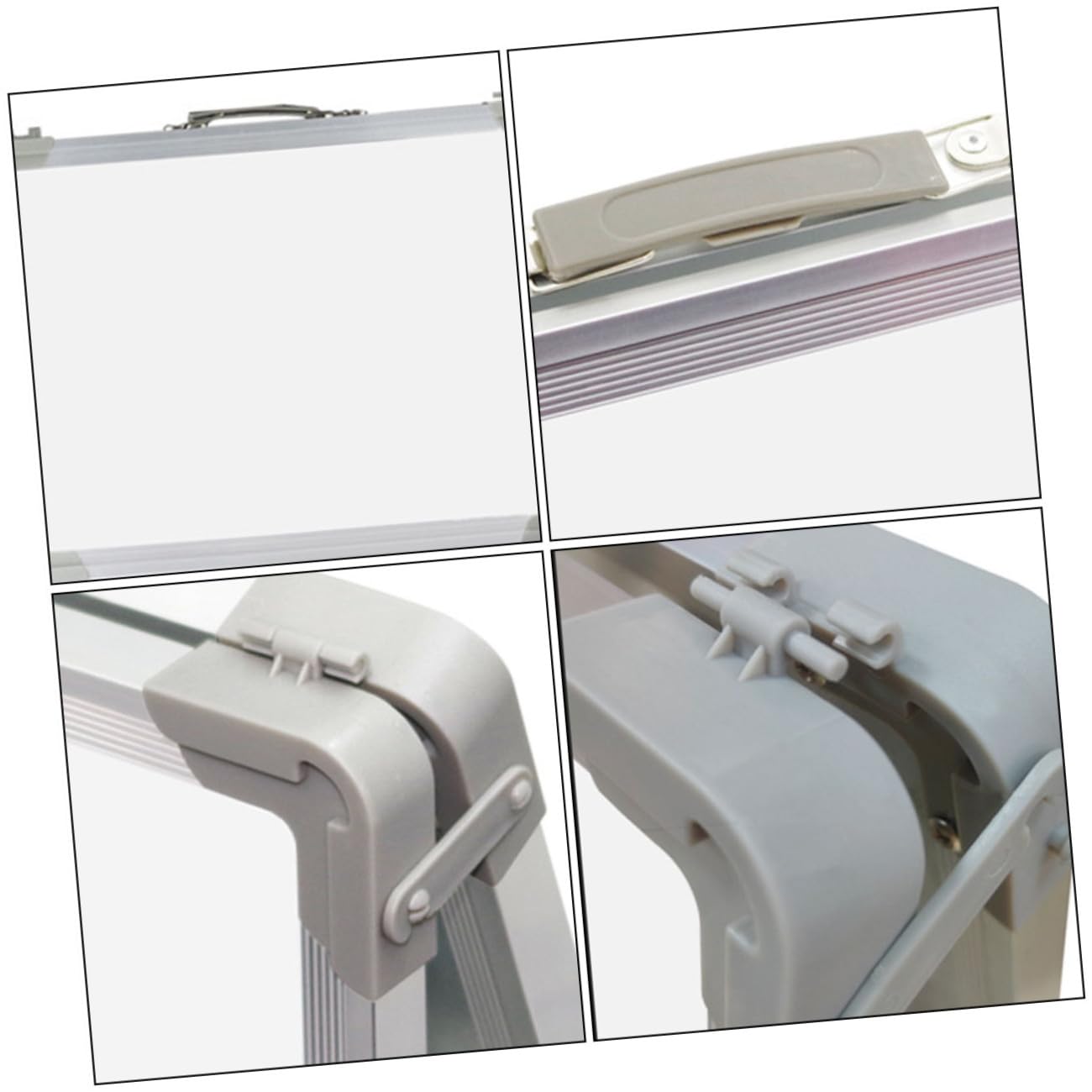 Lavagna Magnetica Cancellabile Bifacciale Portatile in Lega di Alluminio e ABS, Spazio Bianco per Scrittura da Tavolo, per Scuola e Ufficio