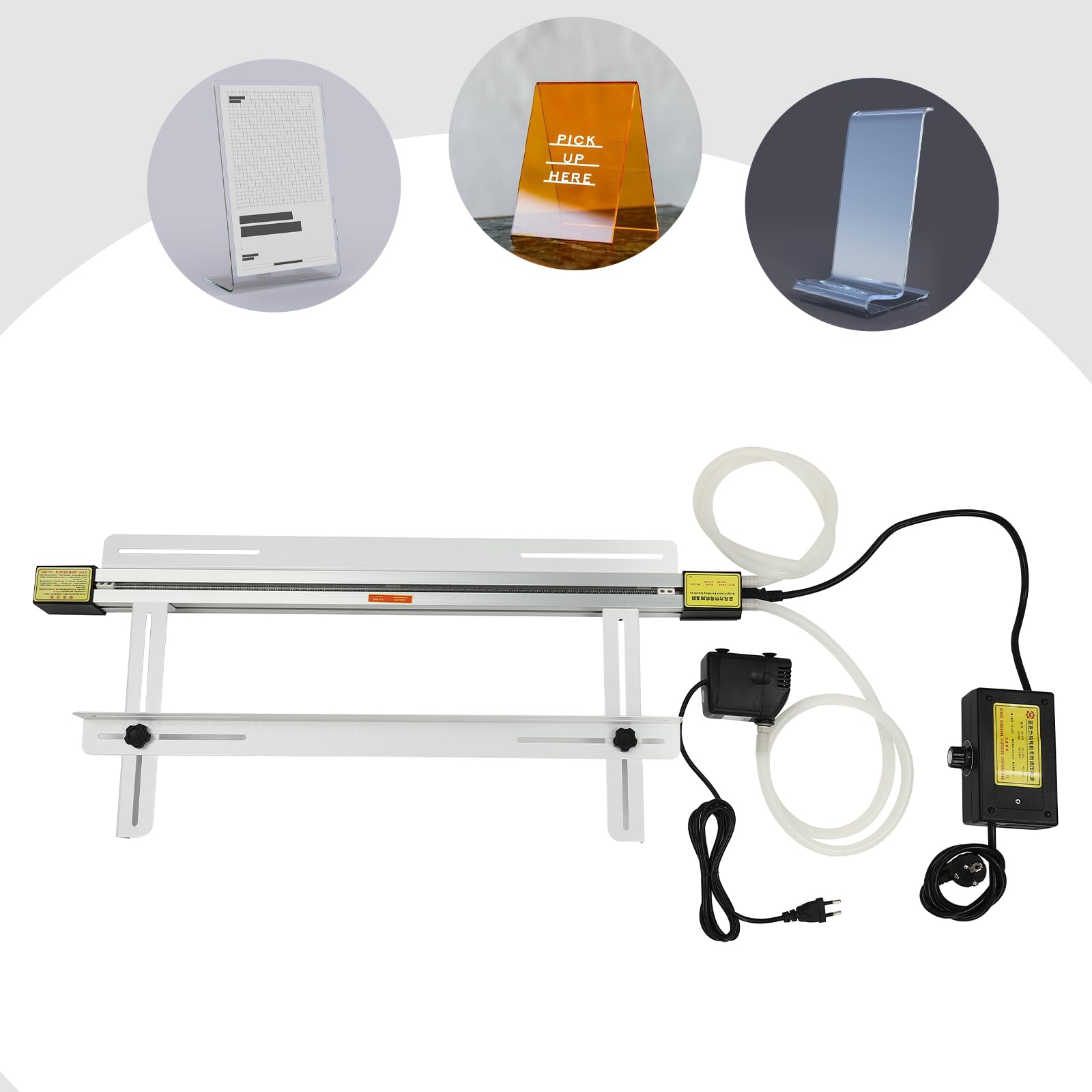 Dobladora de acrílico caliente 60 cm + soporte, caja de luz publicitaria, máquina dobladora, aleación de aluminio, potencia de 1000 W, enchufe UE