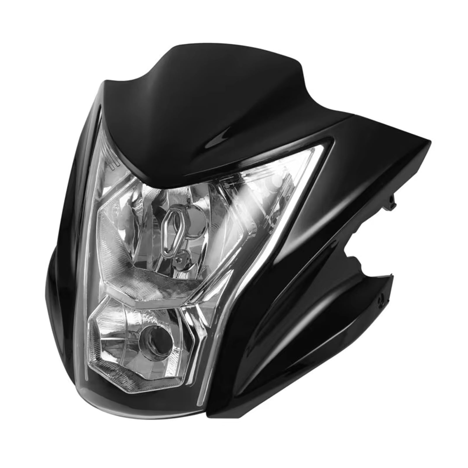 Moto Optique Phare Avant Pour Kawasaki Pour ER6N 2012 2013 2014 2015 Moto Noir Carénages De Phare Phare Lampe Capot