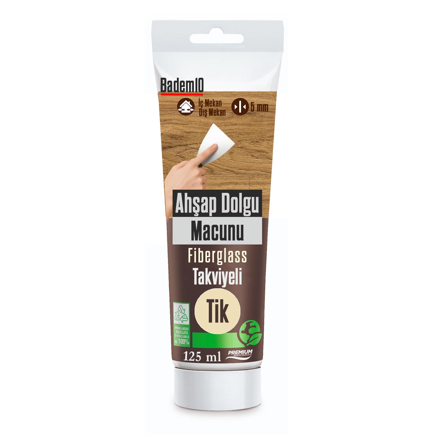 Ahşap Parke Tamir Macunu TİK Renk Mobilya Masa Dolgu Çatlak Çizik Giderici 125 ML Kullanıma Hazır
