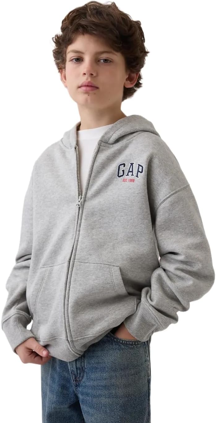 GAP Boys' Hooded Est. 1969 Logo Full Zip