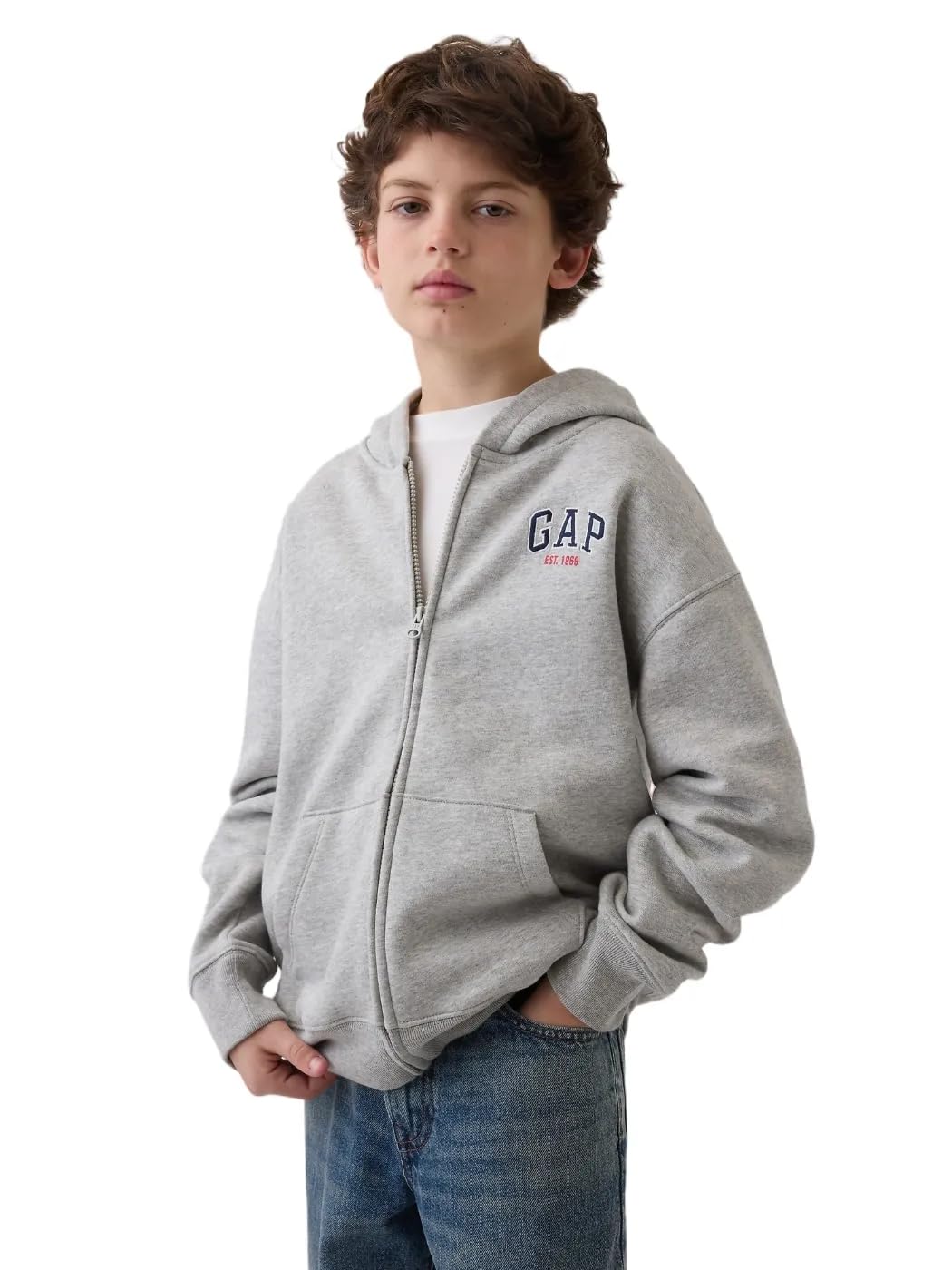 Boys' Hooded Est. 1969 Logo Full Zip