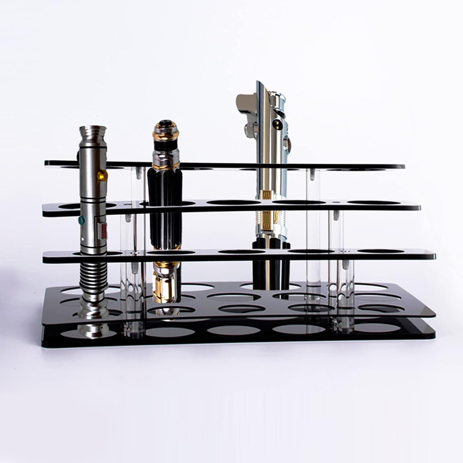 Lightsaber Stand, Acrylic Desktop Display Stand, Holds 14 Lightsaber