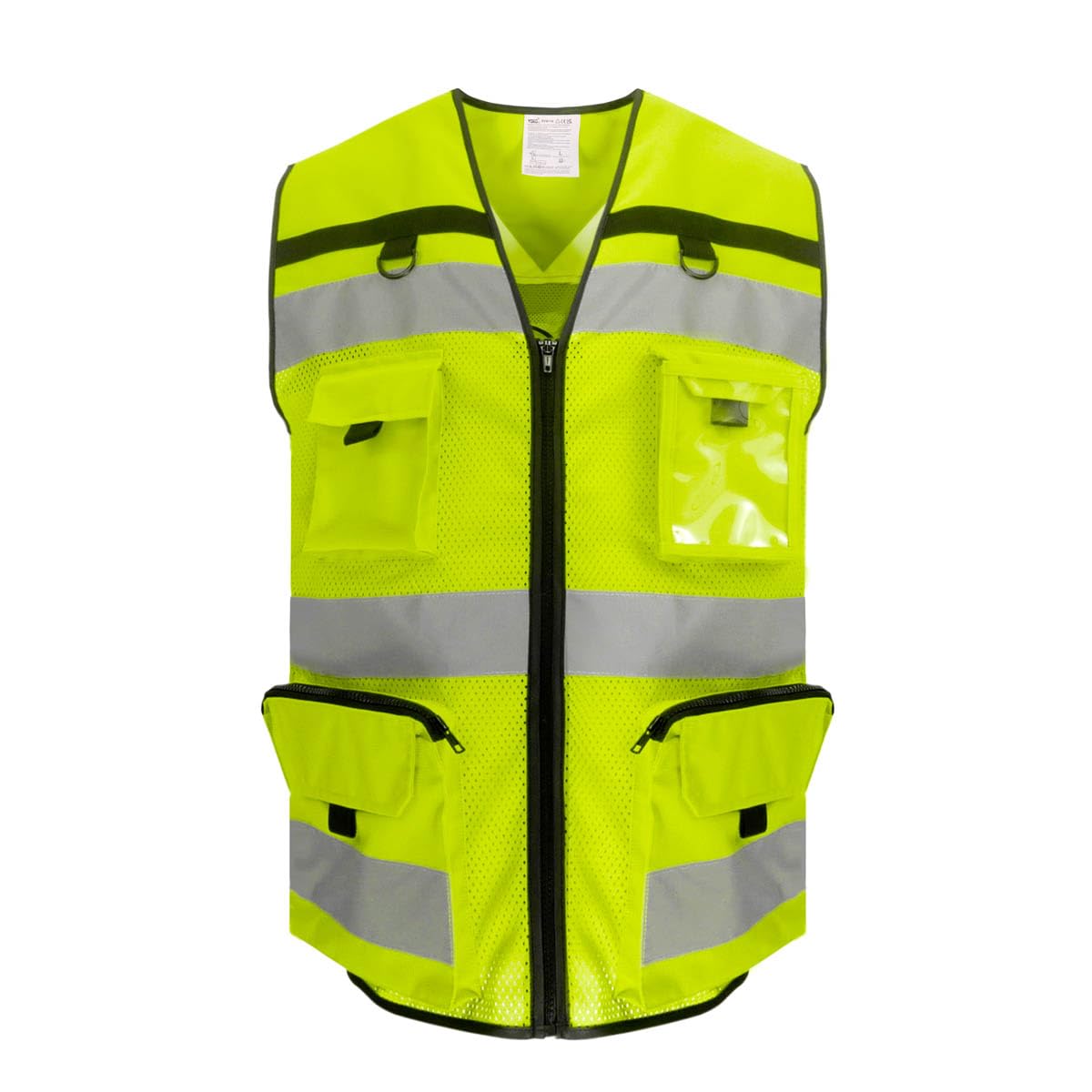 Workwear World High Visibility Class 2 Ripstop Multi Pocket Tool Vest With Optional Breathable Mesh Fabric (Hi Vis Yellow with Mesh, XL)