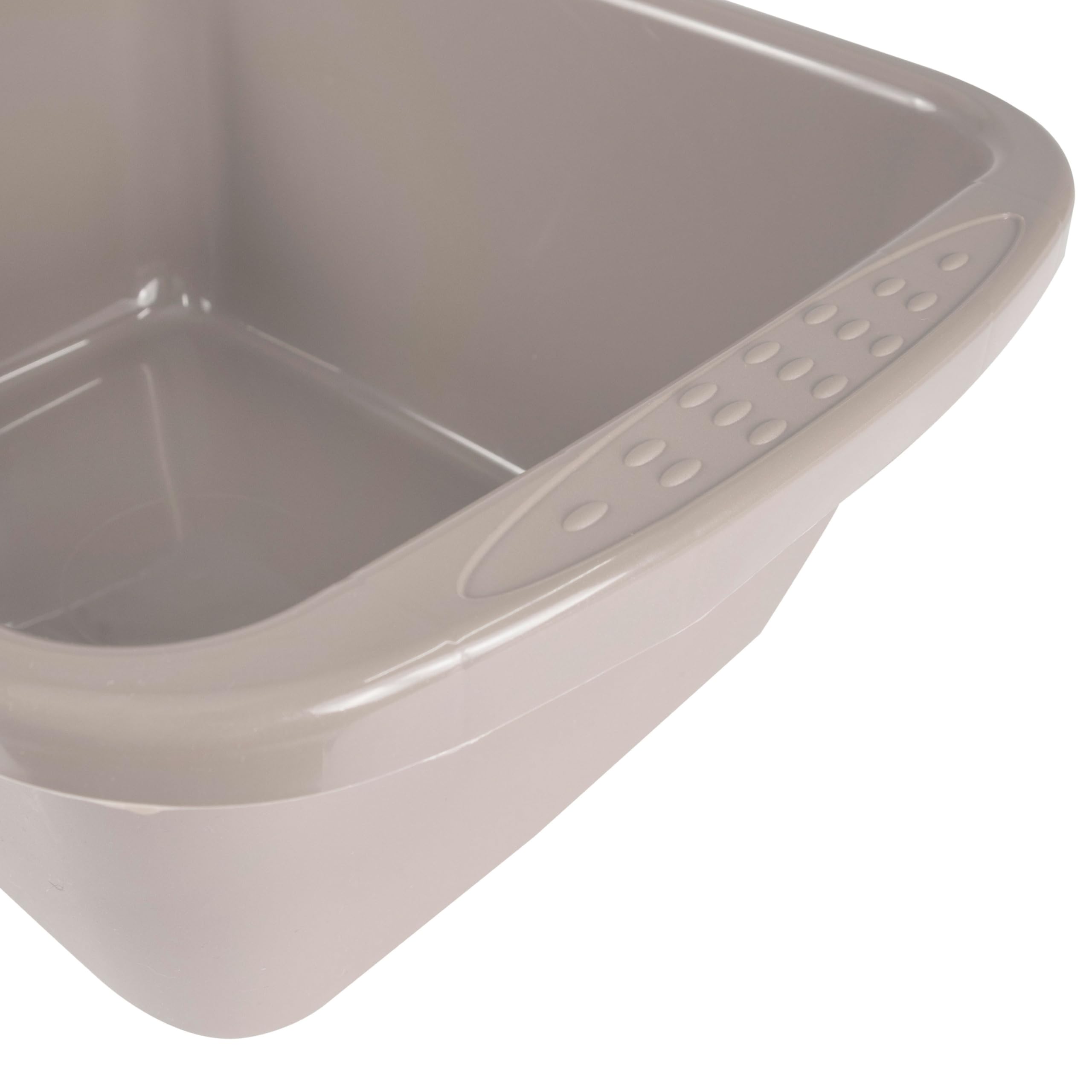 #11 Schüssel 17 Liter rechteckig 45x35x18 cm Braun - Universal Haushaltsschüssel Waschschüssel Küchenschüssel Spülschüssel Kunststoff Fußbad Pflege - nestbar