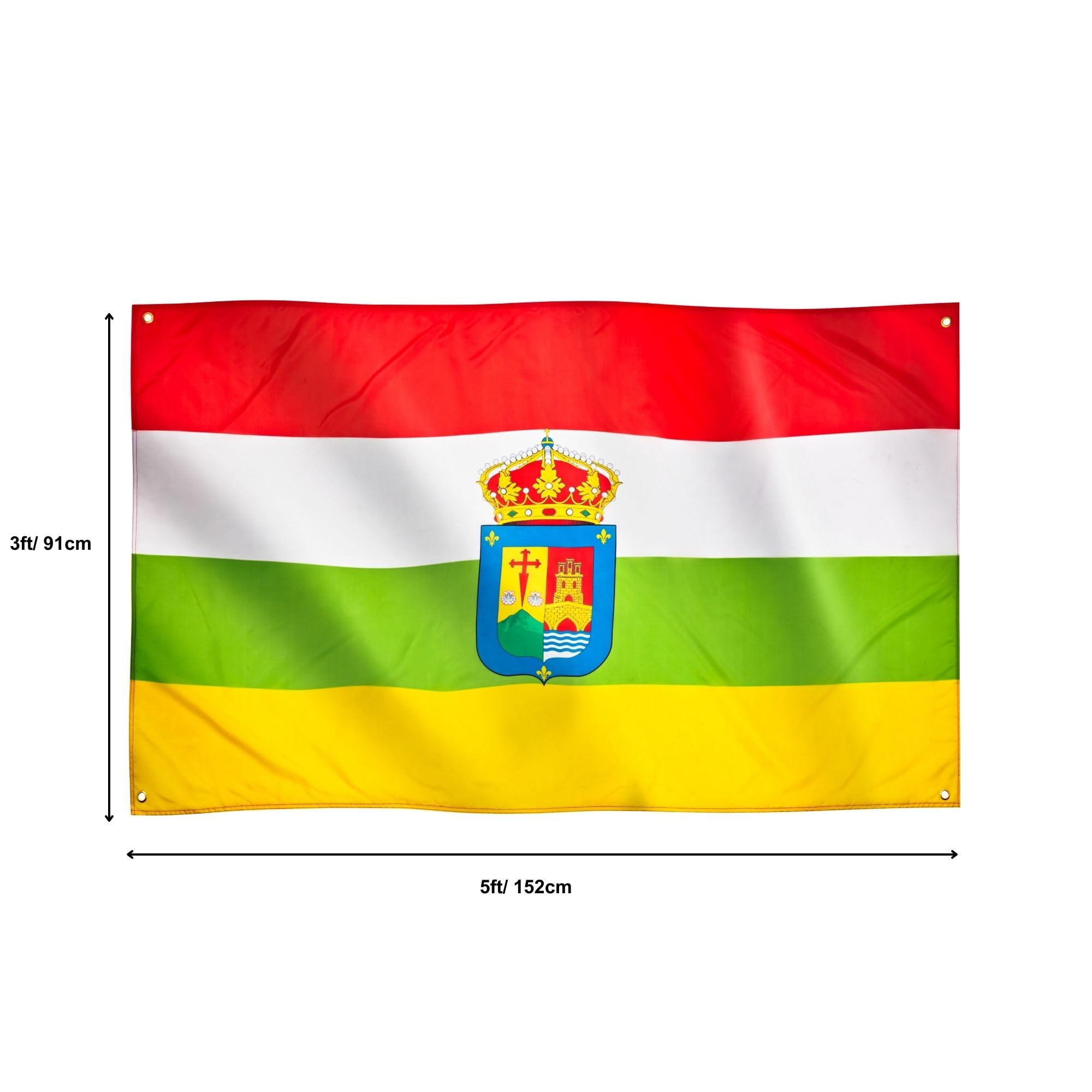 Runesol La Rioja Flag, 91x152cm, 3ft x 5ft, Riojans, 4 Grommets, Eyelet in Every Corner, La Riojanos Flag, Spain - Image 2