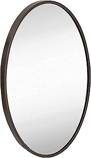 Hamilton Hills 24x36 inch Oval Black Framed Wall Mirror | Large Premium ...
