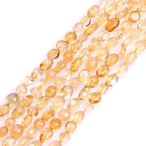 Miniatura 1 de GEM-Inside - Cuentas sueltas de piedras preciosas de citrino, cuentas energéticas naturales para hacer joyas, forma natural de patata de 0.236 x