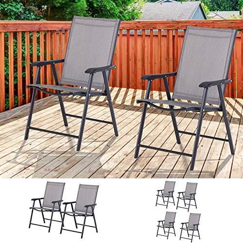 Outsunny Folding Outdoor Patio Chairs Set Of 2 Stackable Portable For Deck, Garden, Camping And Travel #TOP6