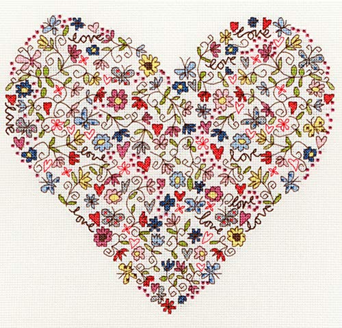 Bothy Threads Love Heart - Cross Stitch Kit
