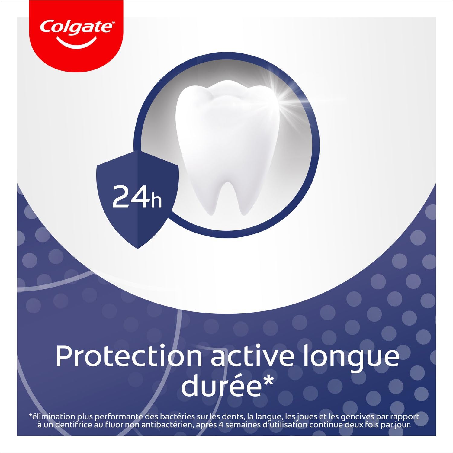 Colgate - Total Prévention Dentifrice 24h Active Blancheur Naturelle - Réduit les taches de surface - 12x75ml