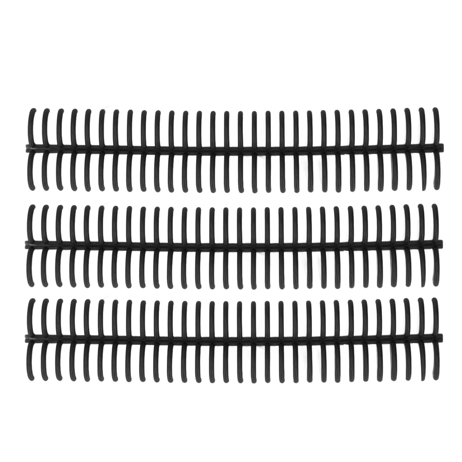 de Encuadernación de Hojas Sueltas, 10 Uds., 30 Agujeros, 22mm de Diámetro Interior, Bobinas de Encuadernación, Anillos de Encuadernación de Plástico Resistentes Al Desgaste(Negro)
