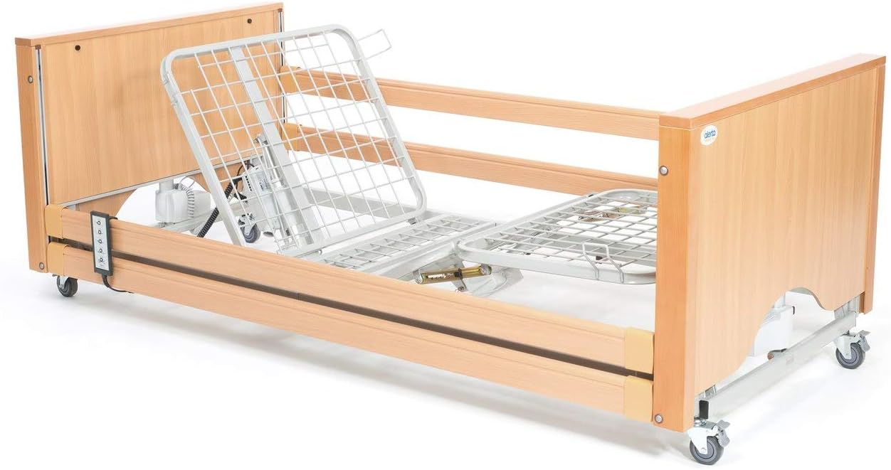 The Encore Classic Low Beech Electric Profiling Hospital/Care Bed
