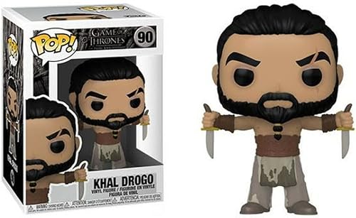 Miniatura 2 de POP Juego de Tronos - Khal Drogo con dagas Funko Pop! figura de vinilo (paquete con funda protectora compatible con caja pop), multicolor, 3.75