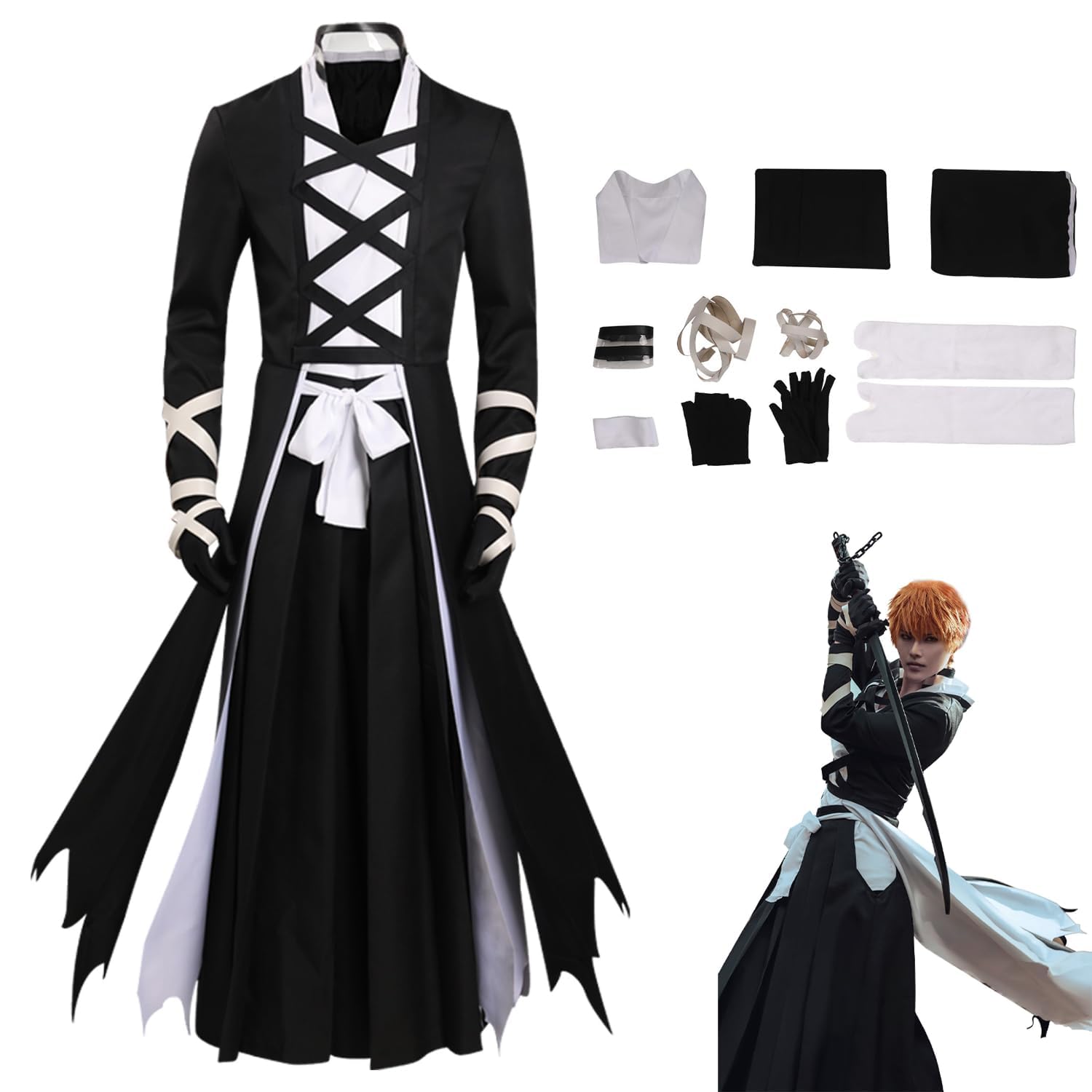Kejodiy Adult Thousand Year Blood War Cosplay Costume for Halloween Outfit Set