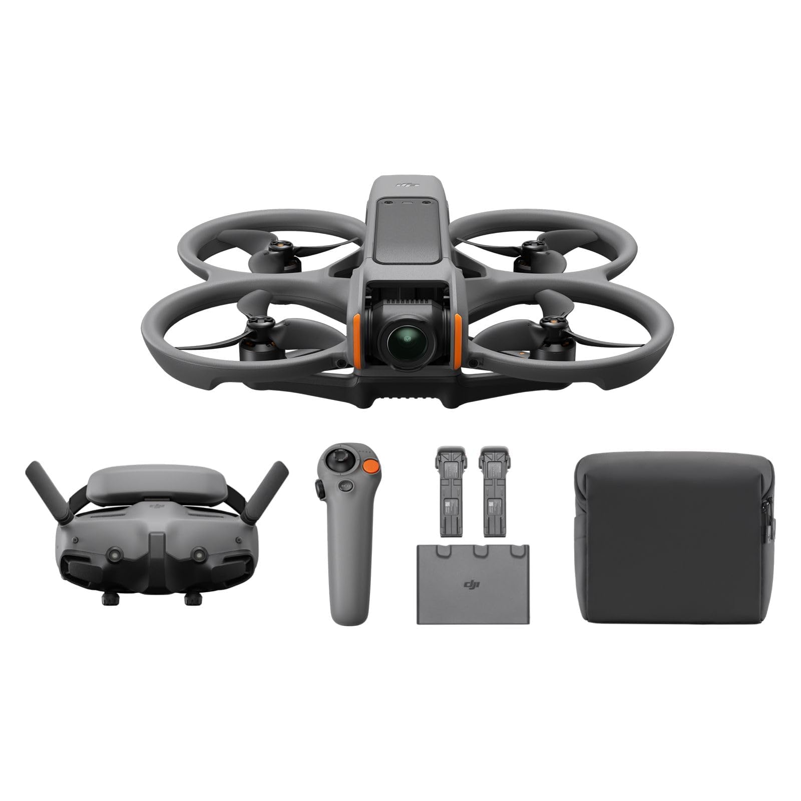 DJI Avata 2 Fly More Combo (3 batterie), Drone FPV con fotocamera 4K, Acrobazie con una sola pressione, Paraeliche integrati, Drone con fotocamera con Goggles 3 e RC Motion 3‌‌‌
