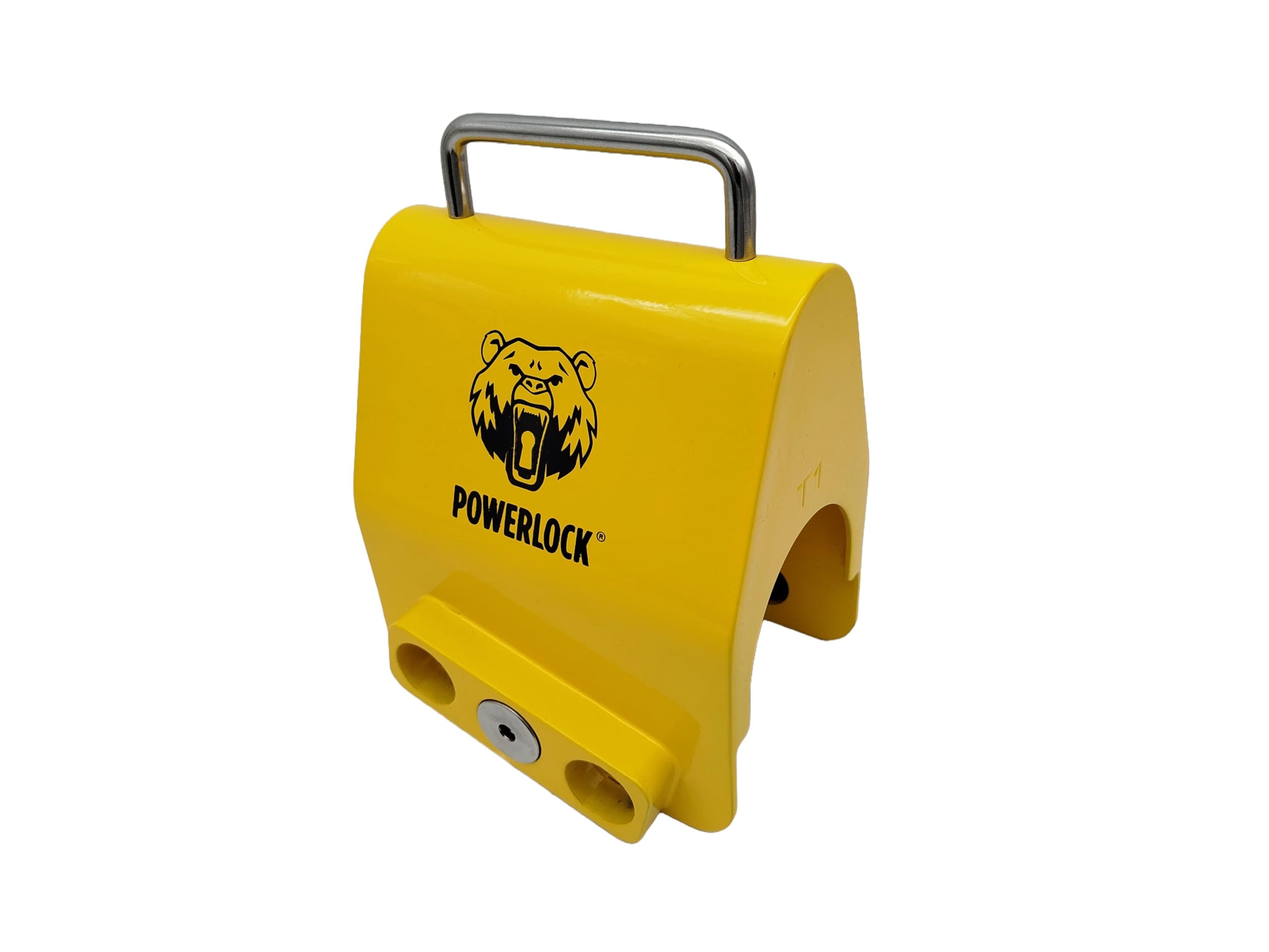 Powerlock T1 - Diebstahlsicherung für Anhänger | SCM geprüft | 25 mm Stahlbolzen | Sicherheits-Schloss mit Schlüsselkarte