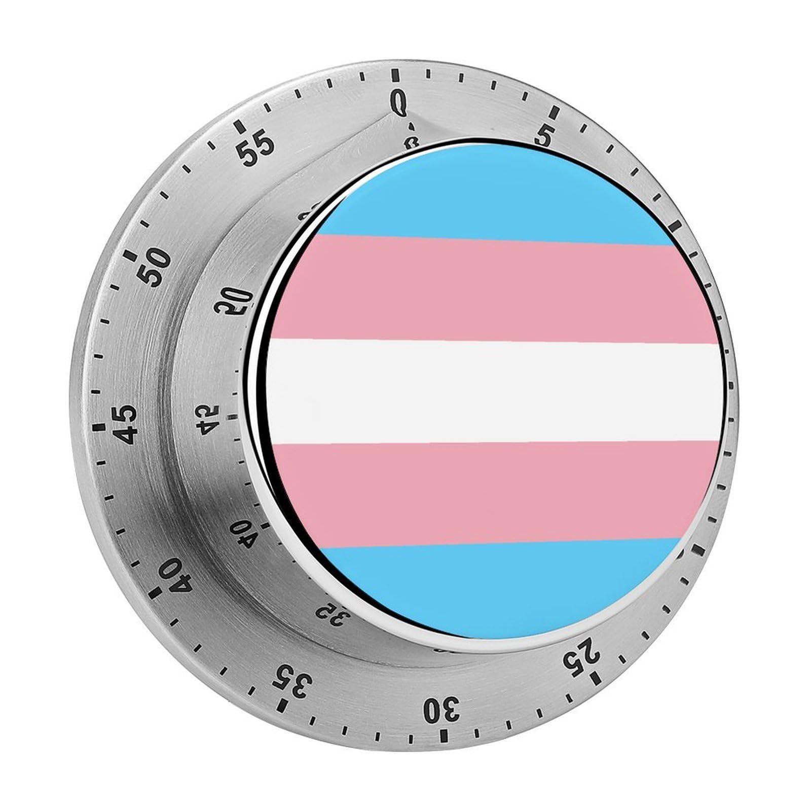 Transgender Pride Flag Circular Rotating Timer, Suitable for Kitchen and Bedroom
