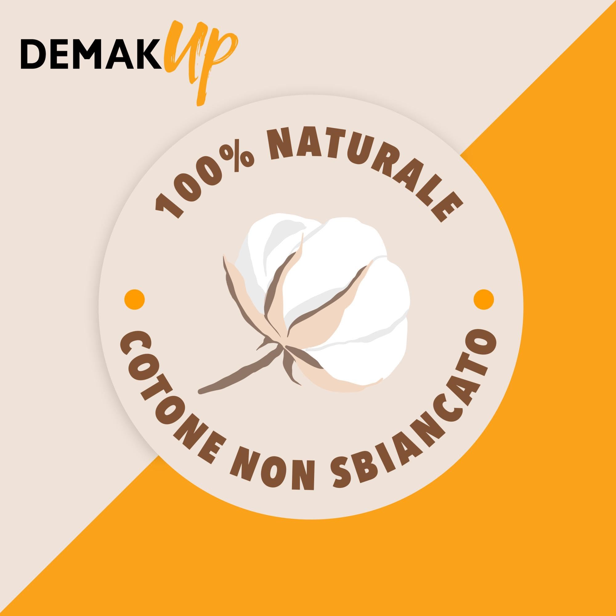 Demak'up Sensitive dischetti struccanti in cotone, Maxi Formato 4 confezioni da 64 dischetti, 256 dischetti totali