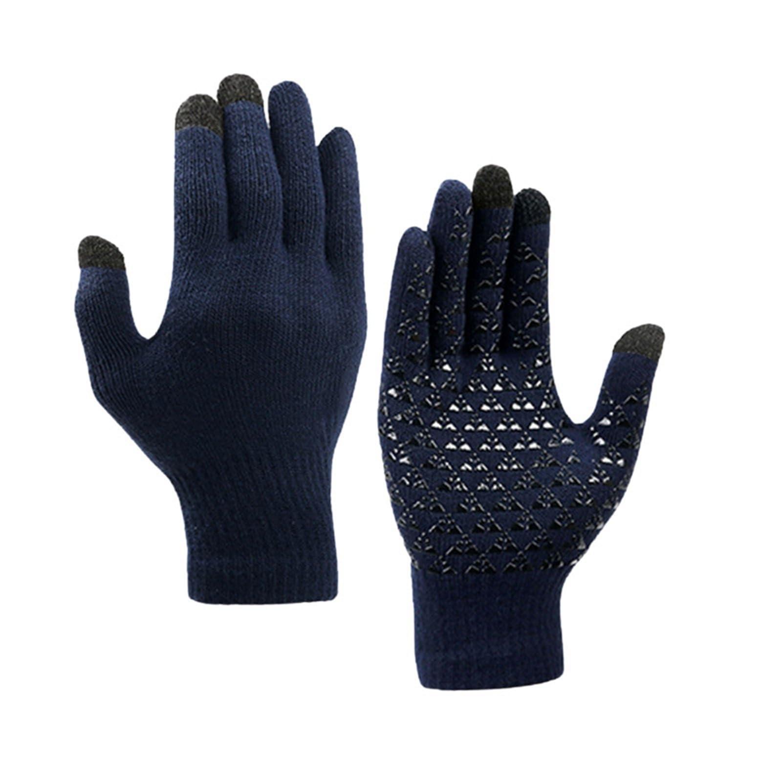 Running Gloves for Men, Warm Soft Texting Winter Gloves for Women,Knit Stretchy Touch Screen Glove for Cycling