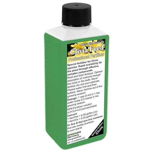 Clivia Plant Food - Fertilizante líquido (lirio kaffir, lirio arbustivo) HighTech NPK, raíz, suelo, foliar, fertilizante - Pienso profesional